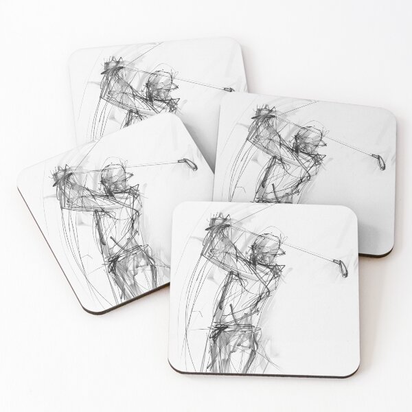 Item preview, Abstract Golfer Swing Sketch — Messy Line Art Design designed and sold by SleekLineSketches.
