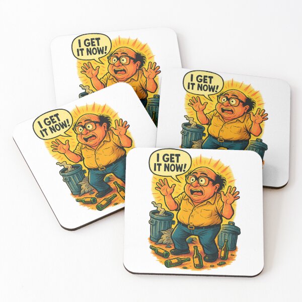 Item preview, Danny DeVito I Get It Now Meme - Funny Frank Reynolds Always Sunny Sticker designed and sold by GeniePixel.