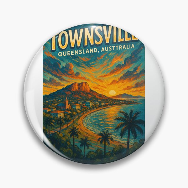 Item preview, Sunset Over Townsville Coastline - Queensland, Australia designed and sold by Aryabek.