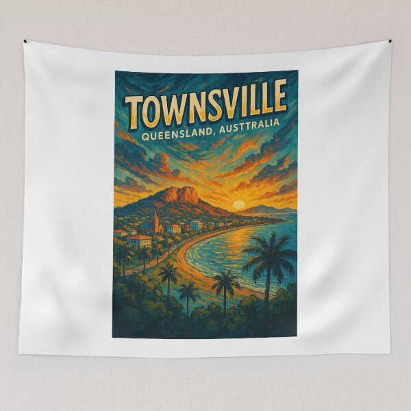 Item preview, Sunset Over Townsville Coastline - Queensland, Australia designed and sold by Aryabek.