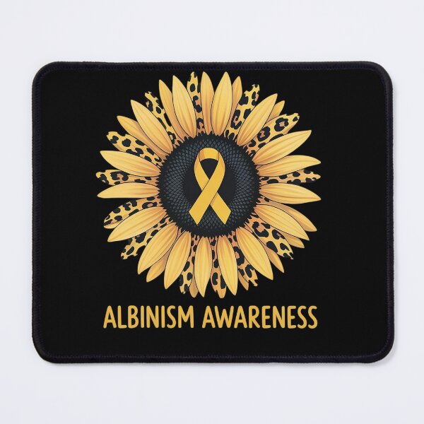 Item preview, Leopard Sunflower Albinism Awareness Yellow Ribbon designed and sold by milanforbes.