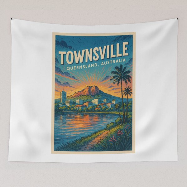 Item preview, Sunrise Behind Castle Hill - Townsville, Queensland designed and sold by Aryabek.