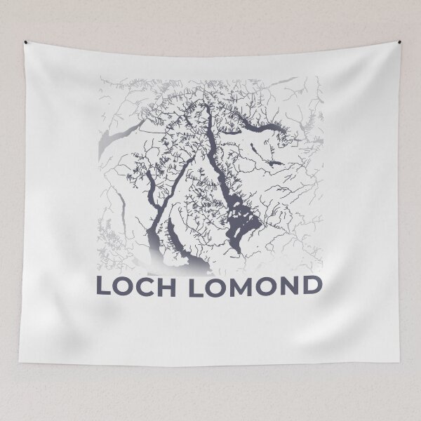 Item preview, Scottish Loch Lomond Map Design - Scotland Geography Gift designed and sold by Loom on the Loch.
