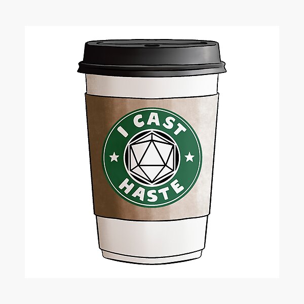 Artikelvorschau, Ich wirke Hast (D&D-Kaffeebecher) entworfen und verkauft von CloudyAppleArt.