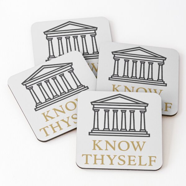 Item preview, Know Thyself Inspirational Ancient Wisdom Quote designed and sold by Retr0Tshirts.