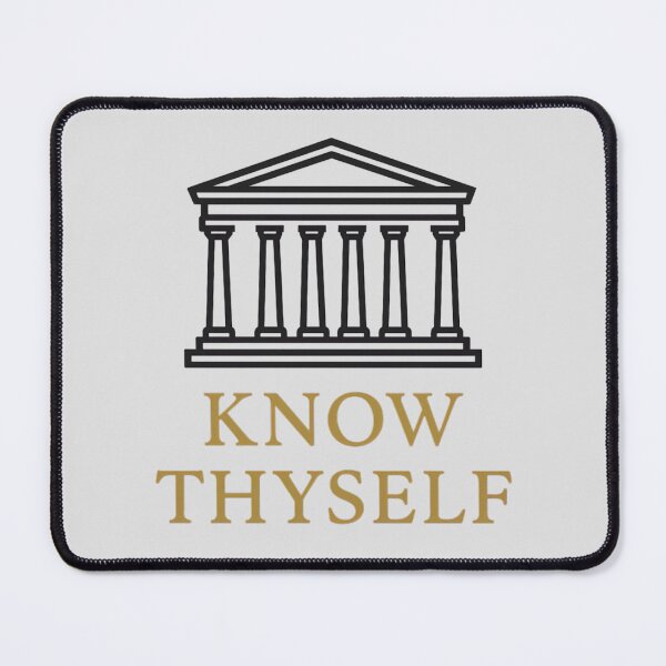 Item preview, Know Thyself Inspirational Ancient Wisdom Quote designed and sold by Retr0Tshirts.