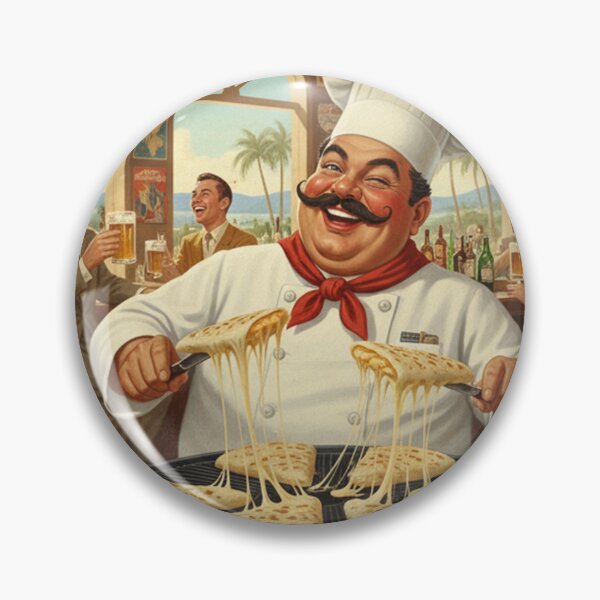 Item preview, "CHEESE QUESADILLA HEAVEN!" – Vintage 1950s California Bar Chef Poster designed and sold by Cozy-Old-Pub.