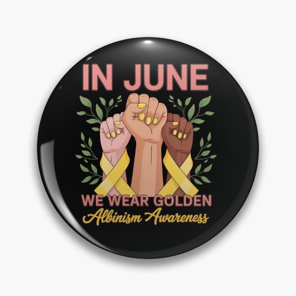 Item preview, In June we wear golden Albinism Awareness hand Presents designed and sold by estellaken.