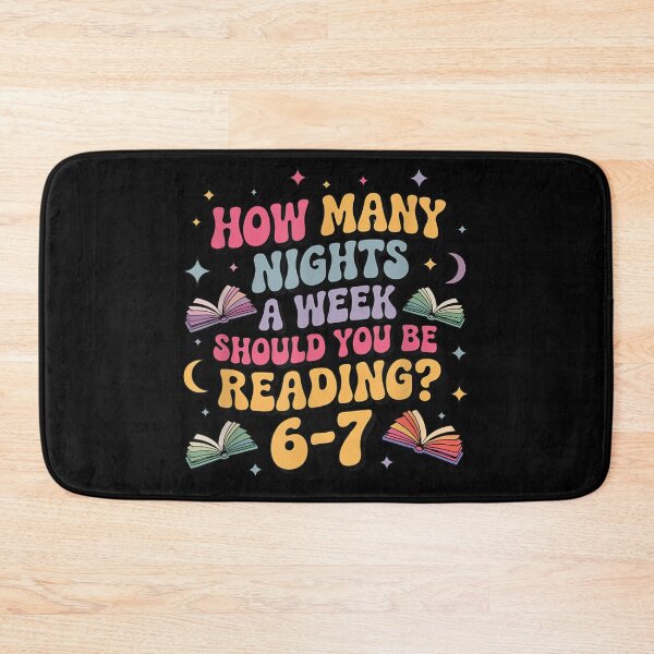 Item preview, Retro How Many Nights a Week Should You Be Reading 6-7 Books designed and sold by SuziLope.