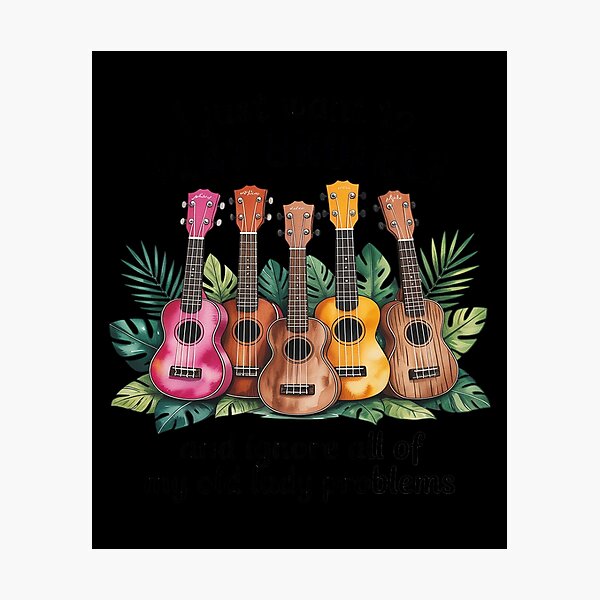 Item preview, i just Want to Play Ukulele and Ignore All of My Old Lady designed and sold by Idarmotar.
