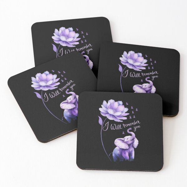 Item preview, I'll Remember For You Purple Elephant Alzheimer's Awareness 1 designed and sold by TiredPack.