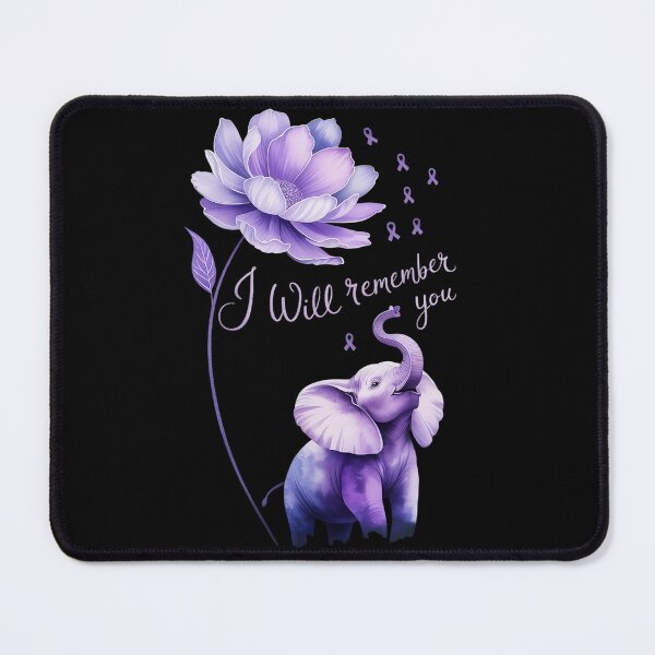 Item preview, I'll Remember For You Purple Elephant Alzheimer's Awareness 1 designed and sold by TiredPack.