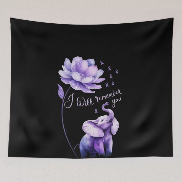 Item preview, I'll Remember For You Purple Elephant Alzheimer's Awareness 1 designed and sold by TiredPack.