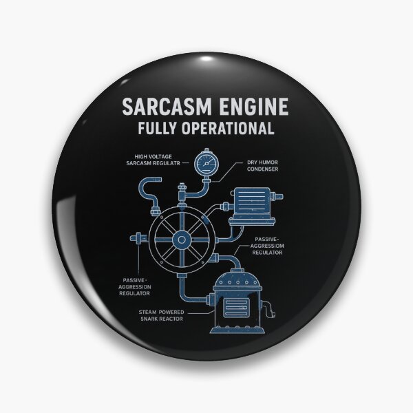 Item preview, Sarcasm Engine Blueprint – Funny Steampunk Diagram designed and sold by SidTastic .