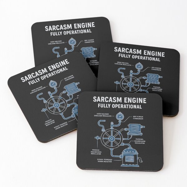 Item preview, Sarcasm Engine Blueprint – Funny Steampunk Diagram designed and sold by SidTastic .