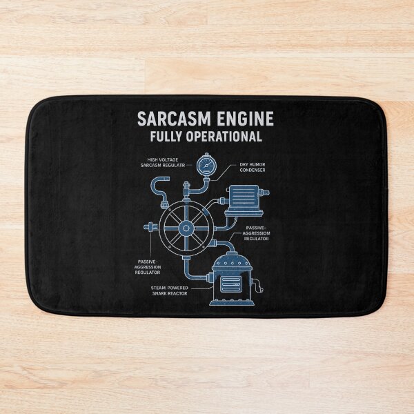 Item preview, Sarcasm Engine Blueprint – Funny Steampunk Diagram designed and sold by SidTastic .