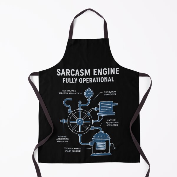 Item preview, Sarcasm Engine Blueprint – Funny Steampunk Diagram designed and sold by SidTastic .