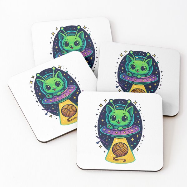 Item preview, Cute Alien Cat UFO Abduction - Whimsical Sci-Fi Feline Space Tee designed and sold by GeniePixel.