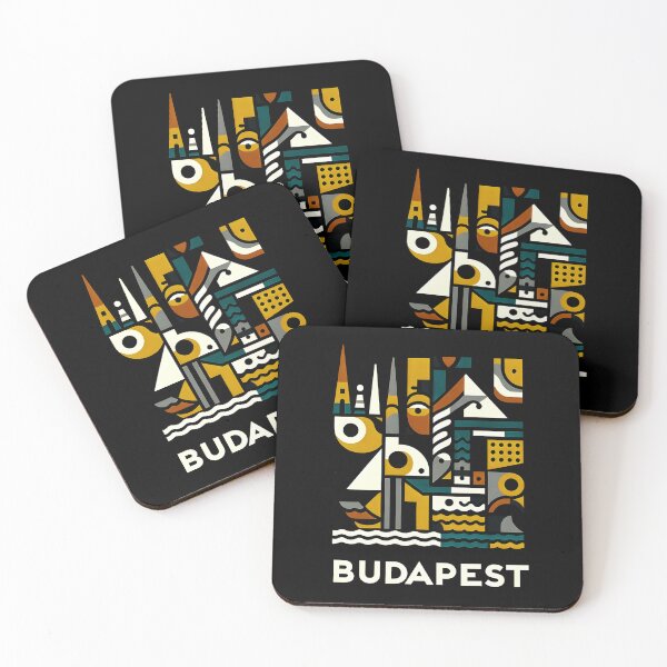 Item preview, Budapest Minimalist Contemporary Art Print – Modern City Wall Decor designed and sold by OzzFrequency.