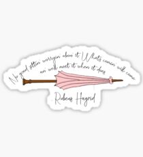 Rubeus Hagrid Wand Quote Sticker