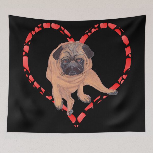 Item preview, PUG HEART designed and sold by BeritValk.