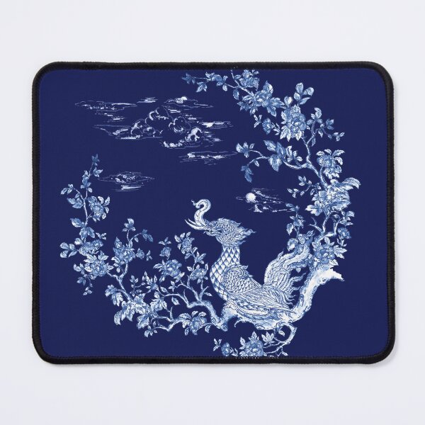 Item preview, Himmapan, midnights garden , Paradise , forest , Toile de Jouy ,wallpaper ,garden ,scenery ,botanical ,Creature ,chinoiserie , blue and white ,birds, horse , singha , butterfly designed and sold by letsgow8th.