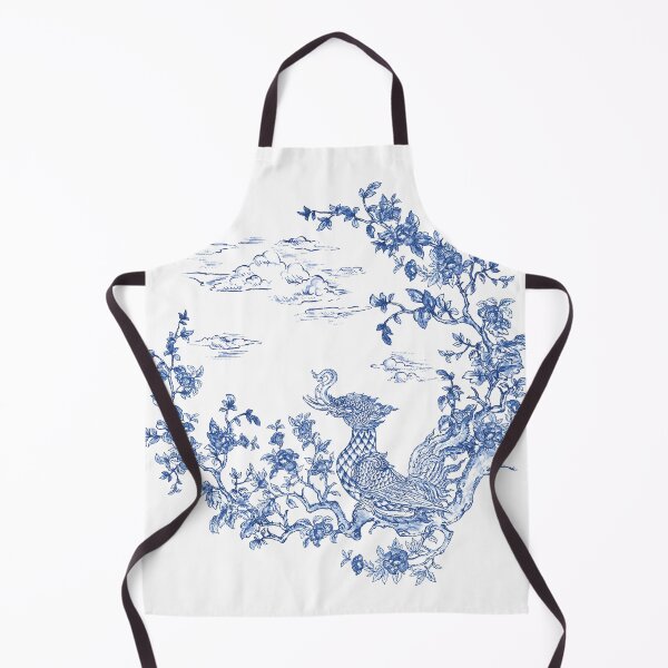 Item preview, Himmapan, midnights garden , Paradise , forest , Toile de Jouy ,wallpaper ,garden ,scenery ,botanical ,Creature ,chinoiserie , blue and white ,birds, horse , singha , butterfly designed and sold by letsgow8th.