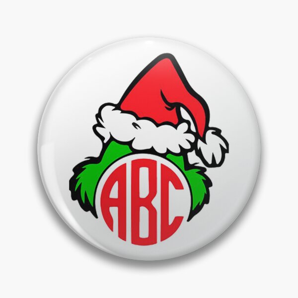 Item preview, Grinch – Cute Christmas Monogram Art with Festive Hat Design designed and sold by Aliyah Niko.