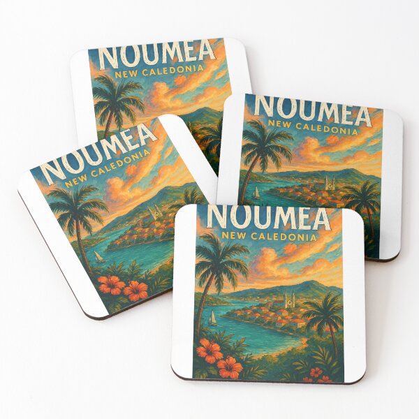 Item preview, Nouméa Sunset with Tropical Bay and Cathedral designed and sold by Aryabek.