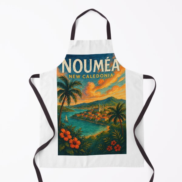 Item preview, Nouméa Sunset with Tropical Bay and Cathedral designed and sold by Aryabek.
