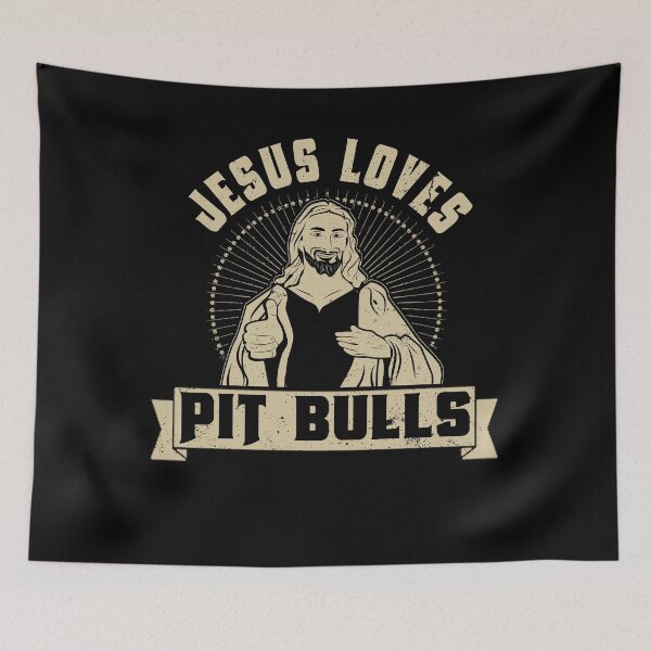 Item preview, Jesus Loves Dogs Pit Bulls Dog Lover Gift designed and sold by shoppzee.