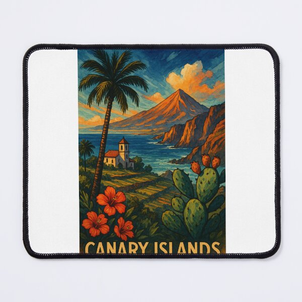 Item preview, Canary Islands Coastal Village and Volcanic Cliffs designed and sold by Aryabek.