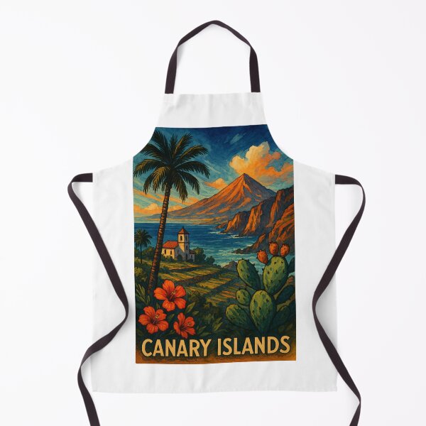 Item preview, Canary Islands Coastal Village and Volcanic Cliffs designed and sold by Aryabek.