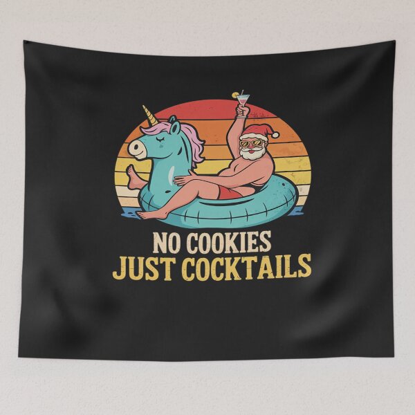 Item preview, No Cookies Cocktails Santa Summer Christmas In July Xmas designed and sold by JessicaWalshdf.