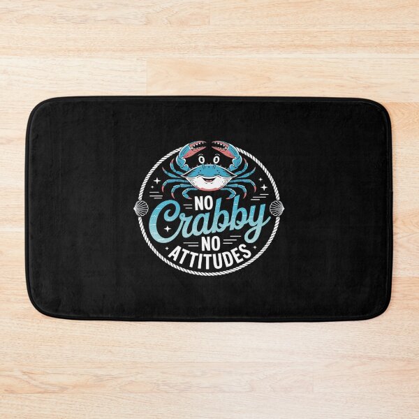 Item preview, No Crabby Attitudes Funny Blue Crab Seafood & Beach Lovers designed and sold by JessicaWalshdf.