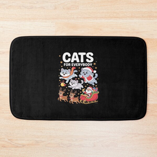 Item preview, Cats For Everybody Tee Santa Christmas Cute PJs Xmas  designed and sold by dainegilbert.