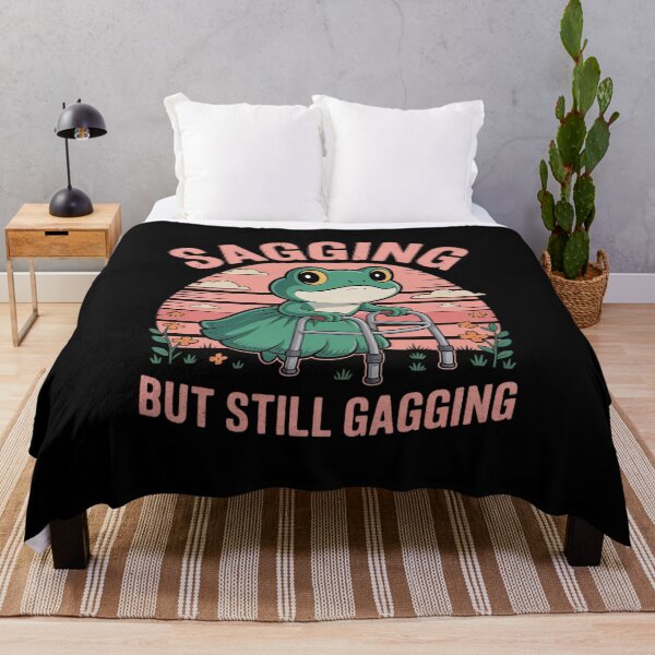 Item preview, Sagging But Still Gagging Frog Meme Grandma Women Joke designed and sold by HuValverdeArt.