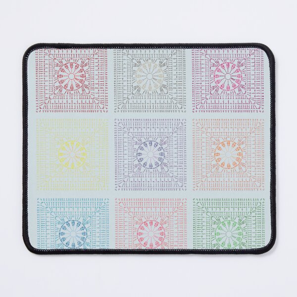 Item preview, Rainbow Flower Granny Square Pattern Crochet Chart designed and sold by Emsimonsen.