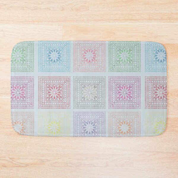 Item preview, Rainbow Flower Granny Square Pattern Crochet Chart designed and sold by Emsimonsen.