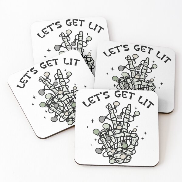 Item preview, Let’s Get Lit Skeleton Hand – Funny Christmas Lights Design designed and sold by lewandowskast.