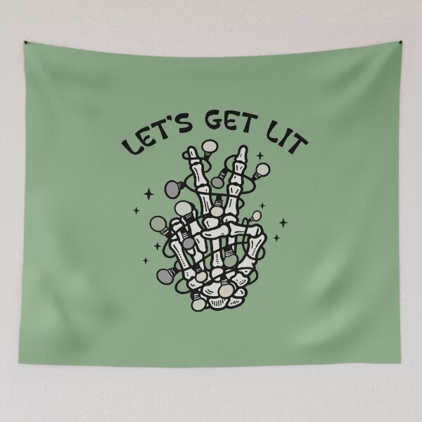 Item preview, Let’s Get Lit Skeleton Hand – Funny Christmas Lights Design designed and sold by lewandowskast.
