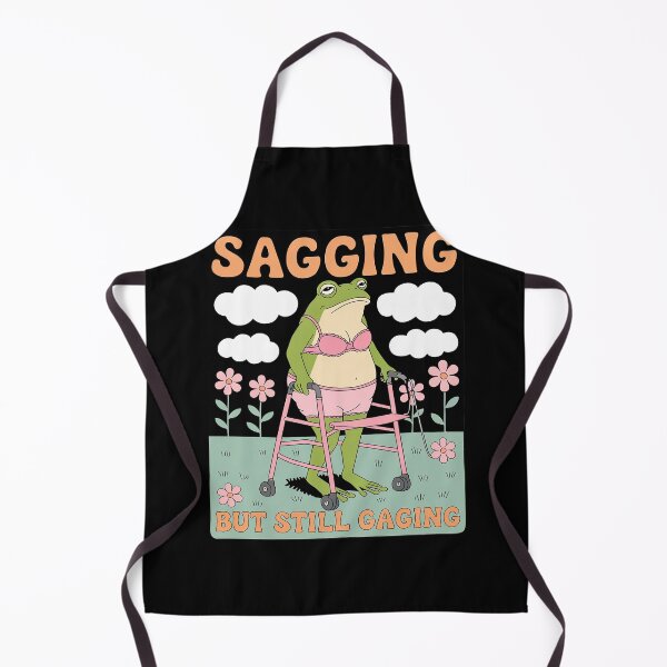 Item preview, Sagging But Still Gagging Frog Meme Humor Women designed and sold by HuValverdeArt.