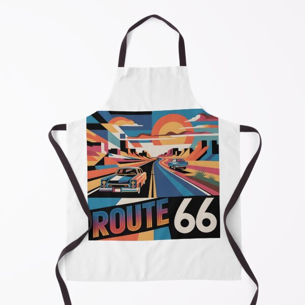 Item preview, Route 66 Minimalist Contemporary Art Print – Retro American Highway Decor designed and sold by OzzFrequency.
