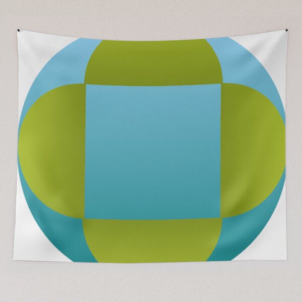 Item preview, Vibrant Blue and Green Geometric Orb Design - Abstract Modern Art Print for Stickers and Apparel designed and sold by Faali950.