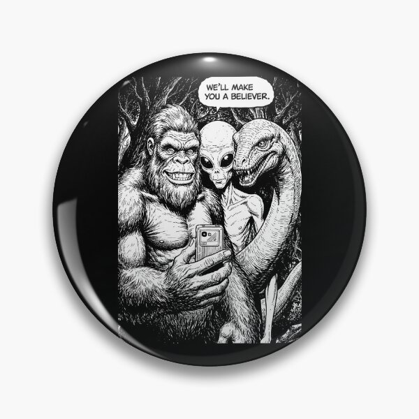 Item preview, Bigfoot Selfie Alien Loch Ness Monster Funny Believer designed and sold by GrandeDuc.