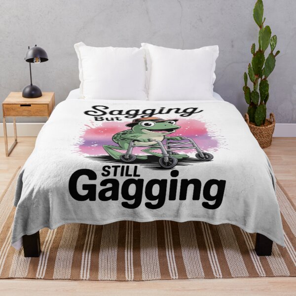 Item preview, Sagging But Still Gagging Frog Meme1 6 designed and sold by HuValverdeArt.