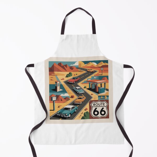 Item preview, Route 66 Minimalist Contemporary Art Print – Retro American Highway Decor designed and sold by OzzFrequency.