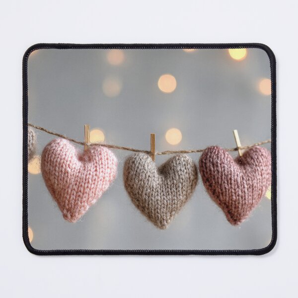 Item preview, Knitted hearts adorn festive display designed and sold by anytka.