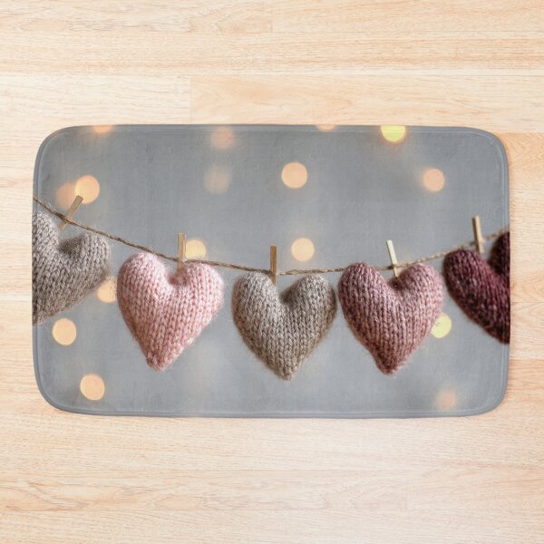 Item preview, Knitted hearts adorn festive display designed and sold by anytka.
