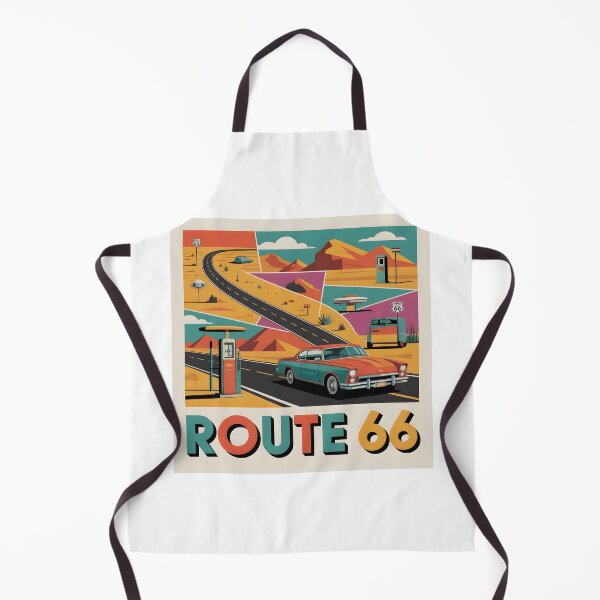 Item preview, Route 66 Minimalist Contemporary Art Print – Retro American Highway Decor designed and sold by OzzFrequency.